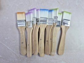 Pack 10 pinceles o pinceletas punta color Nro4